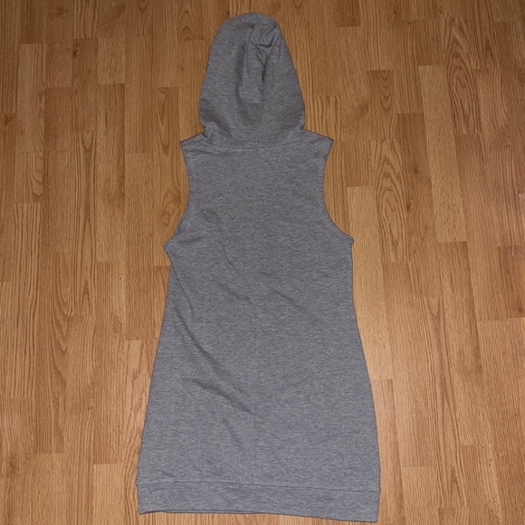 Fabletics Gray Sleeveless Hooded / Hoodie Mini Dress Size Large - Picture 7 of 7